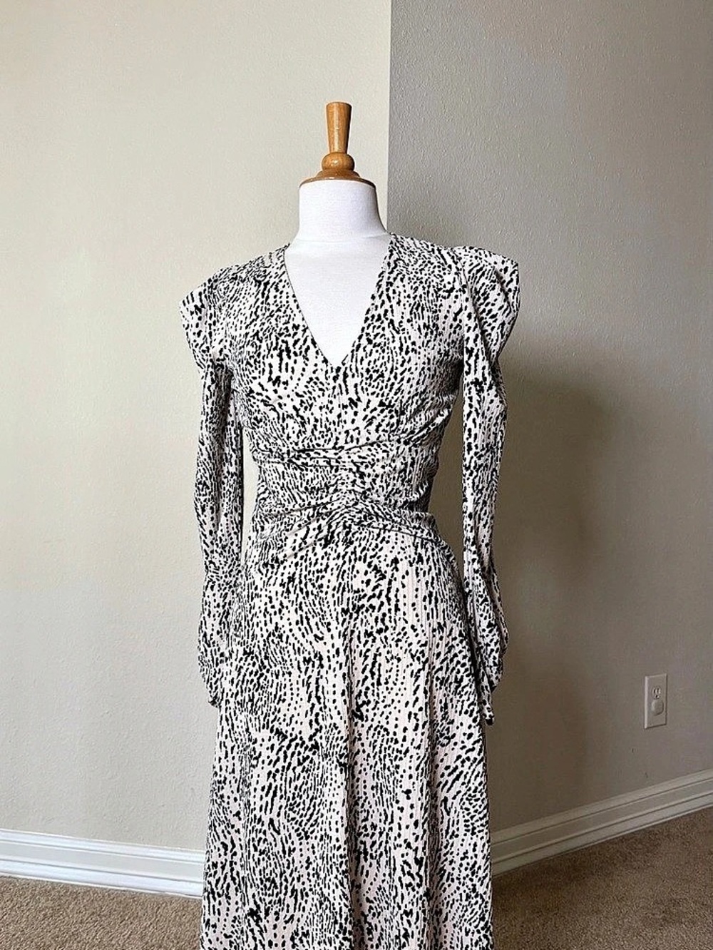 MNG Animal Print Maxi Dress Size Medium Like New